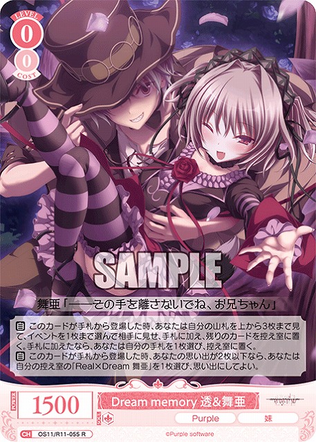 Dream memory 透＆舞亜 【OS11/R11-055R】